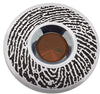Roter Stein mit individuellem fingerabdruck