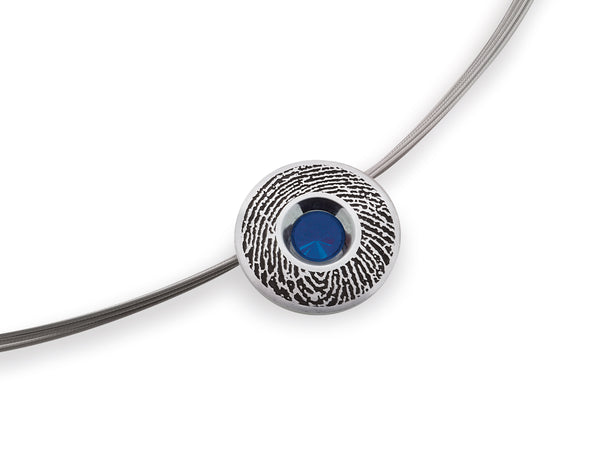 Edelstein Schmuck mit persönlichem fingerabdruck