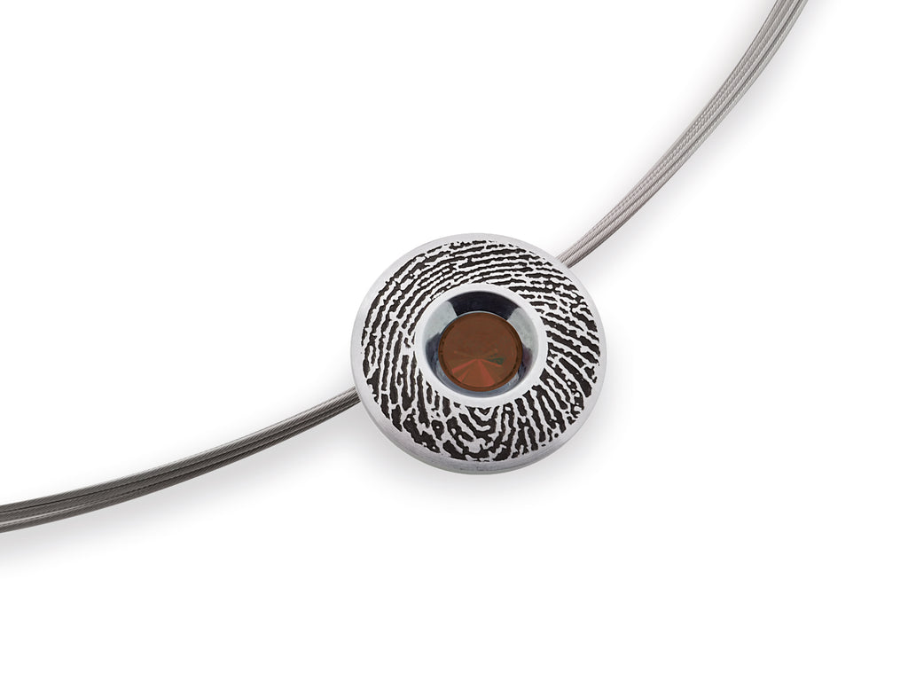 Topaz Anhänger Schmuck fingerabdruck